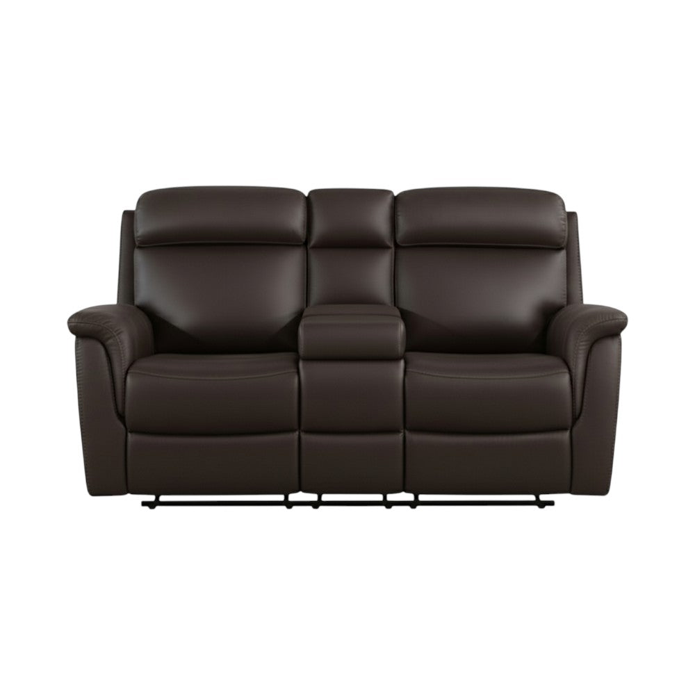 Reclinable doble eléctrico c/consola Molly tapiz café