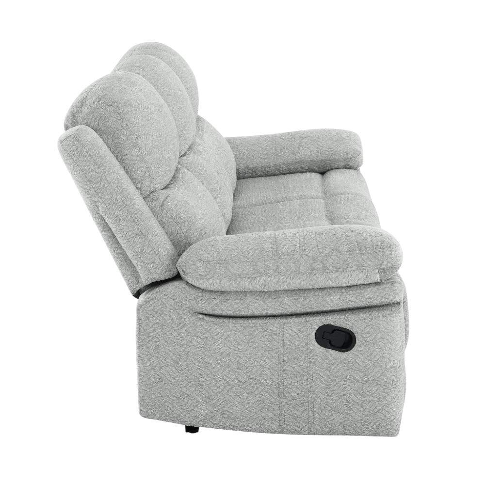 Reclinable manual triple c/portavasos Ivonny de tapiz gris