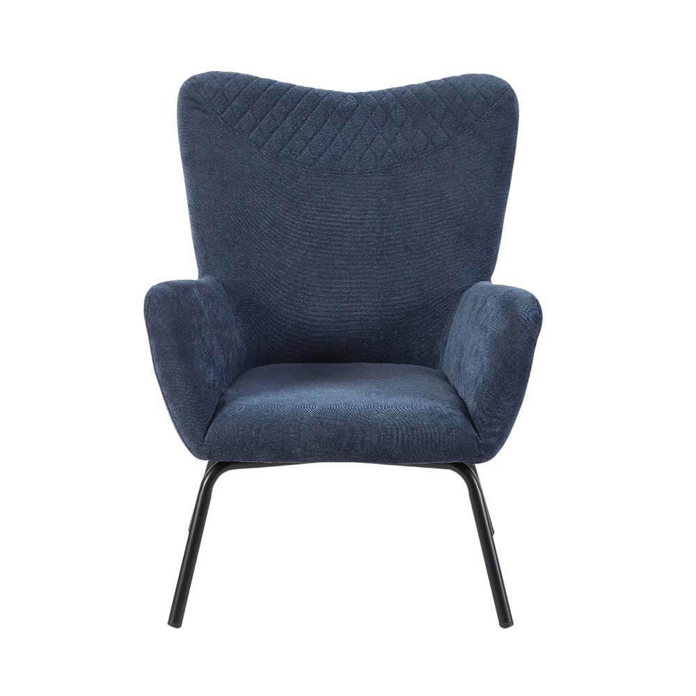 Butaca con brazos Hermes de tapiz azul