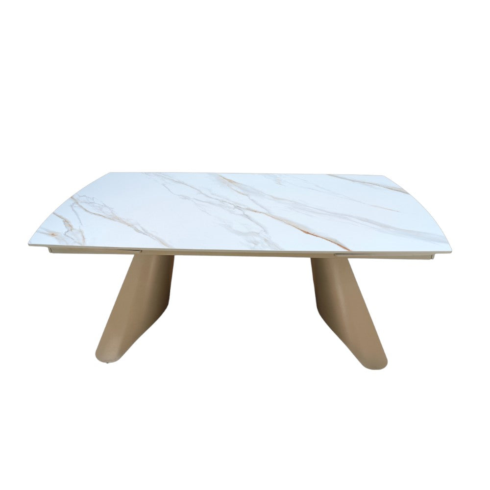 Mesa comedor rectangular 240×90 extensible top tipo piedra