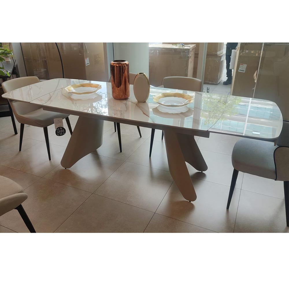 Mesa comedor rectangular 240×90 extensible top tipo piedra