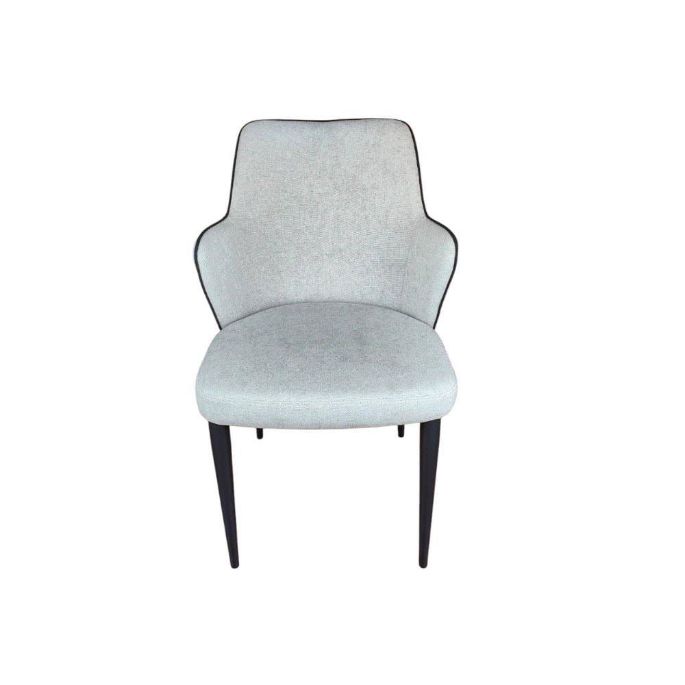 Silla de comedor sin brazos Yinny tapiz gris