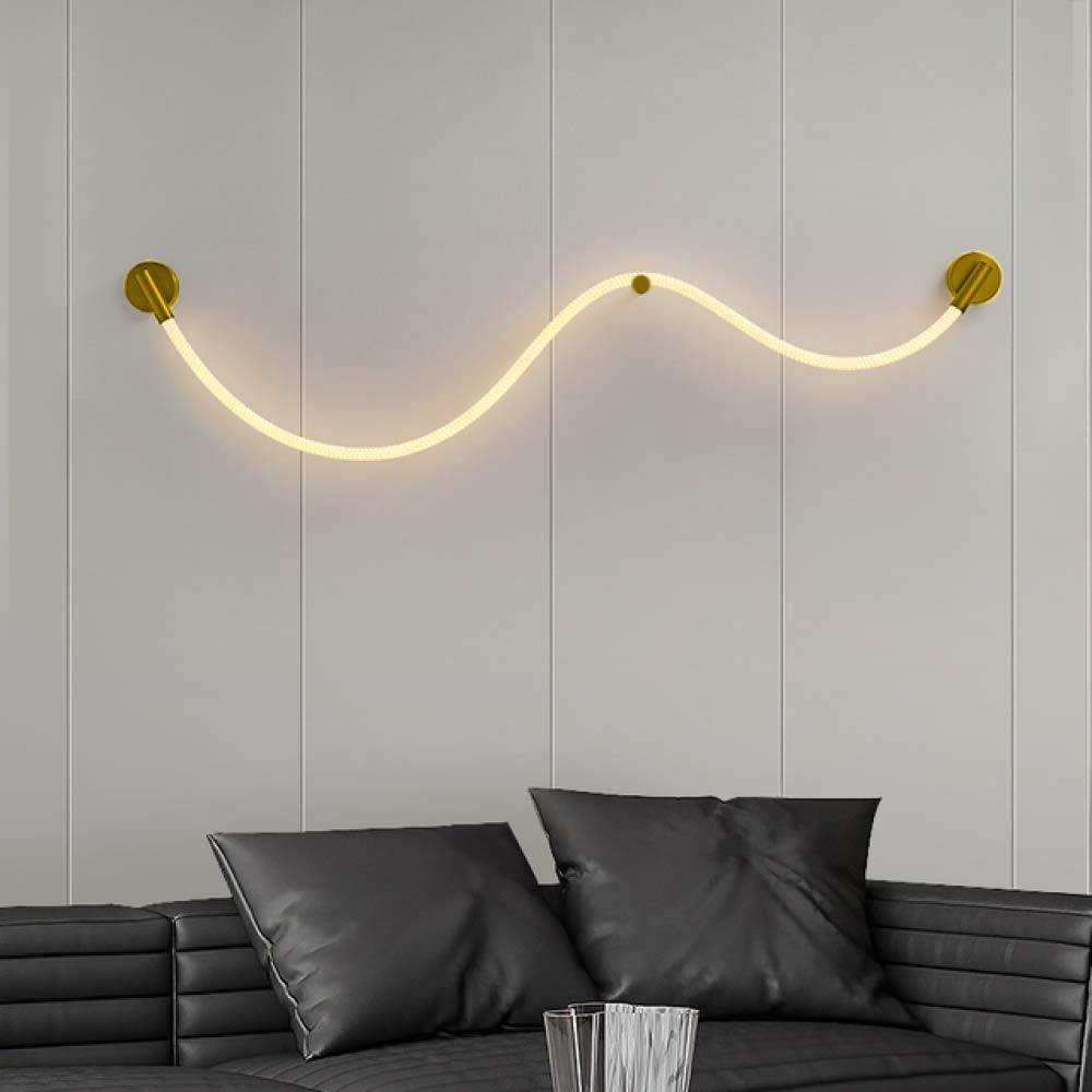 Lámpara LED de pared Flex 138 brass con luz cálida 16W