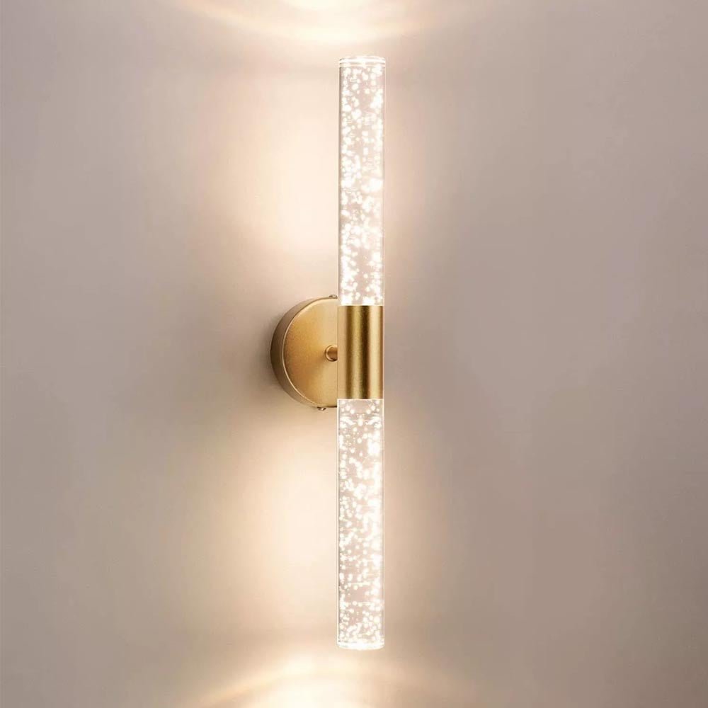 Aplique LED de pared Nahir gold/acrilico con luz cálida 10W