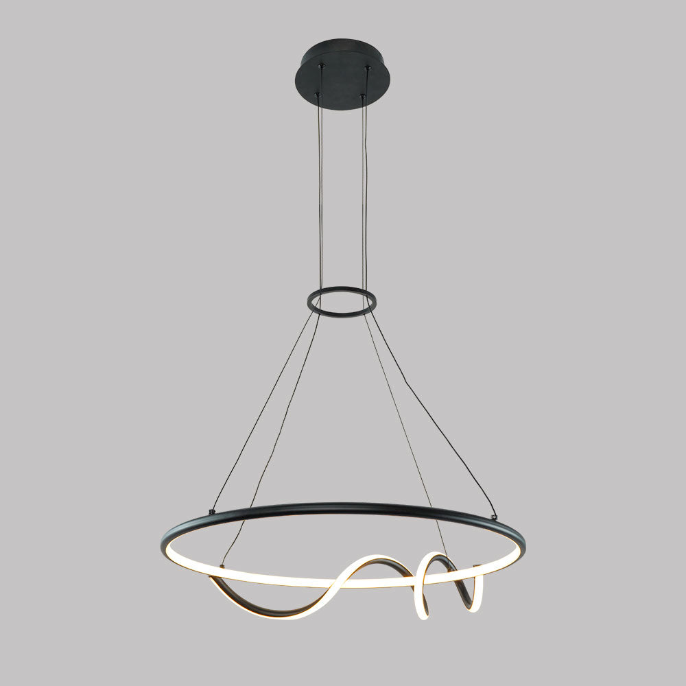 Lámpara LED colgante Zuria black con luz cálida 42W