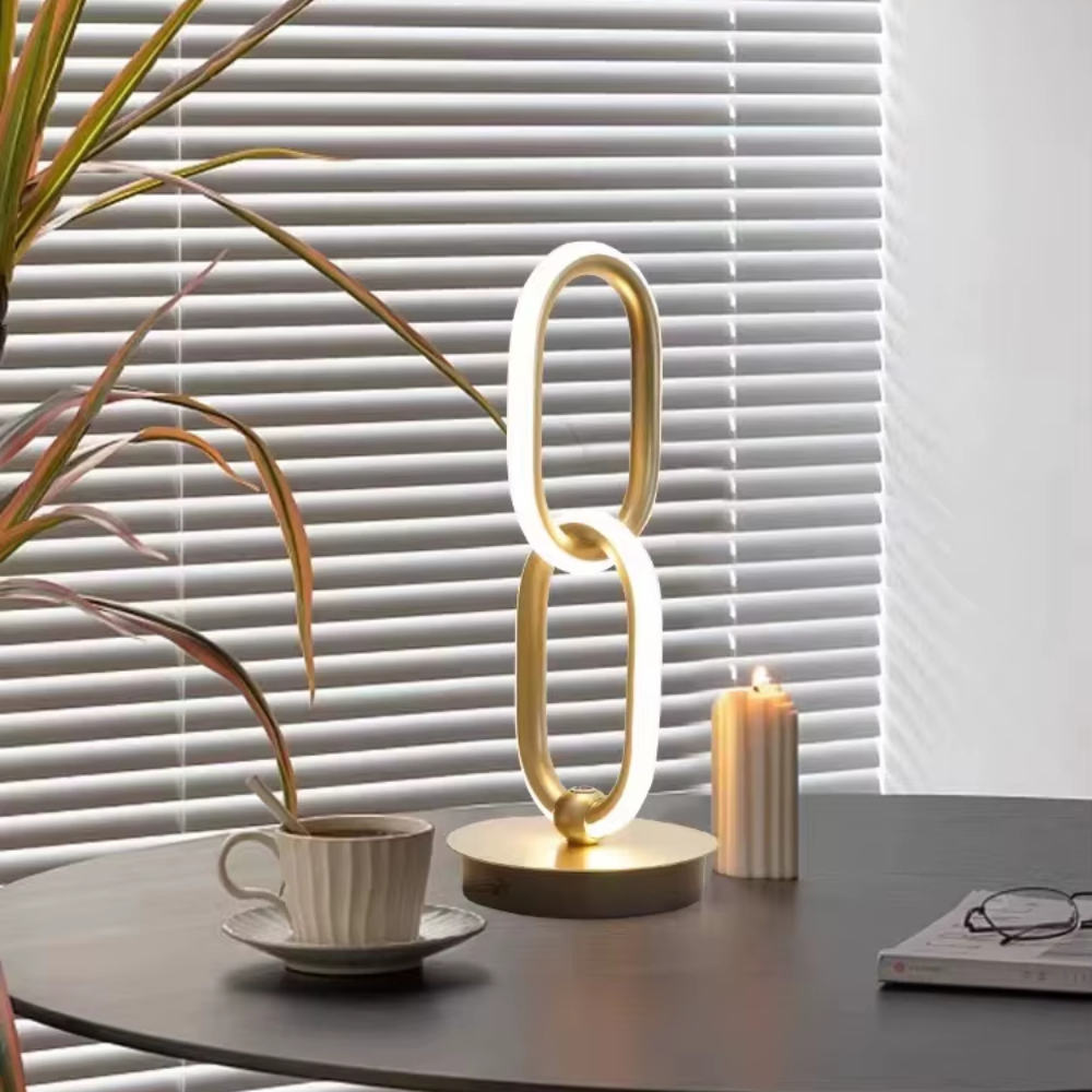 Lámpara LED de mesa led Chain color champagne luz calida