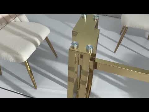 Silla de comedor sin brazos Nube de tapiz blanco